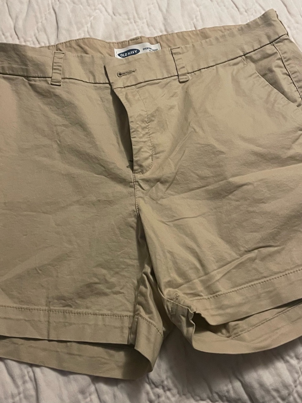 Old Navy Women’s Tan Flat-Front Shorts